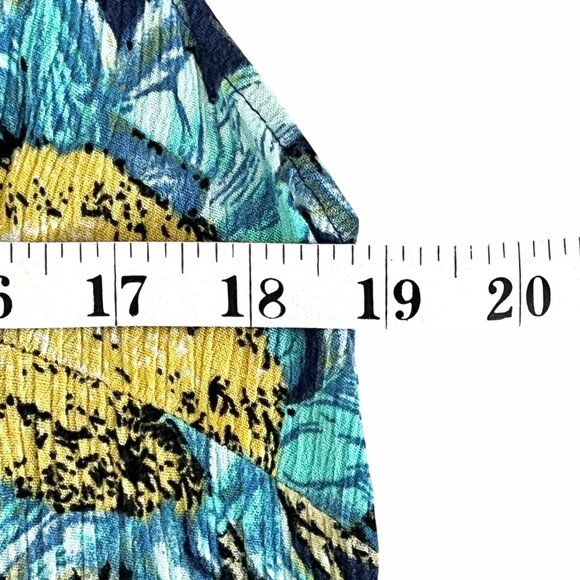 Summer Dress by Aakaa Size L Sunflower Print Sleeveless V-Neck Loose Flowy EUC - Picture 9 of 11